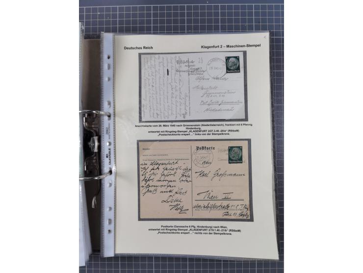 1756/1993 (ca.), reichhaltige Heimatsammlung “KLAGENFURT” mit über 650 Briefen und Karten, ab Vorphilatelie, dabei auch Posts