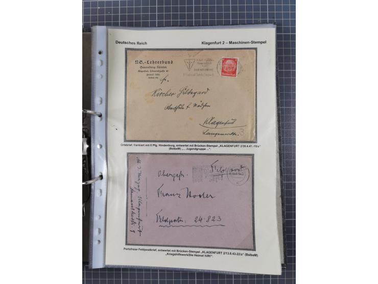 1756/1993 (ca.), reichhaltige Heimatsammlung “KLAGENFURT” mit über 650 Briefen und Karten, ab Vorphilatelie, dabei auch Posts