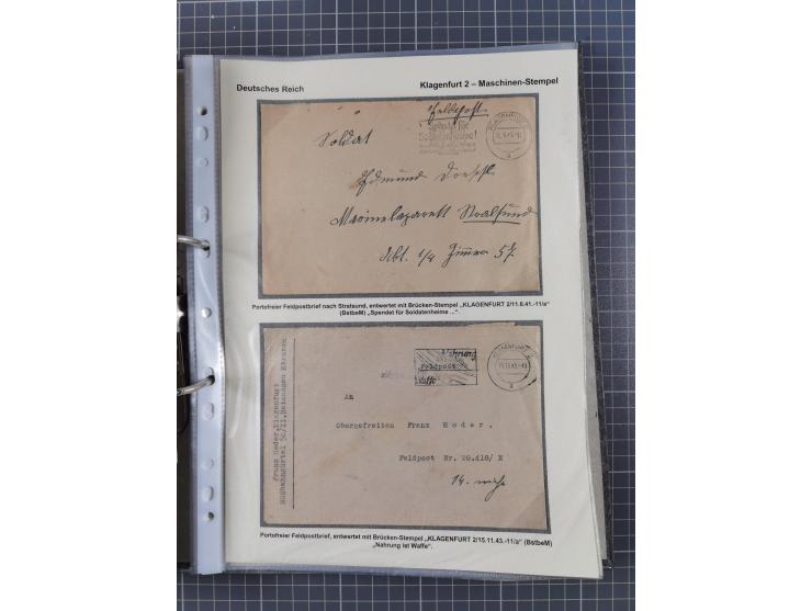 1756/1993 (ca.), reichhaltige Heimatsammlung “KLAGENFURT” mit über 650 Briefen und Karten, ab Vorphilatelie, dabei auch Posts