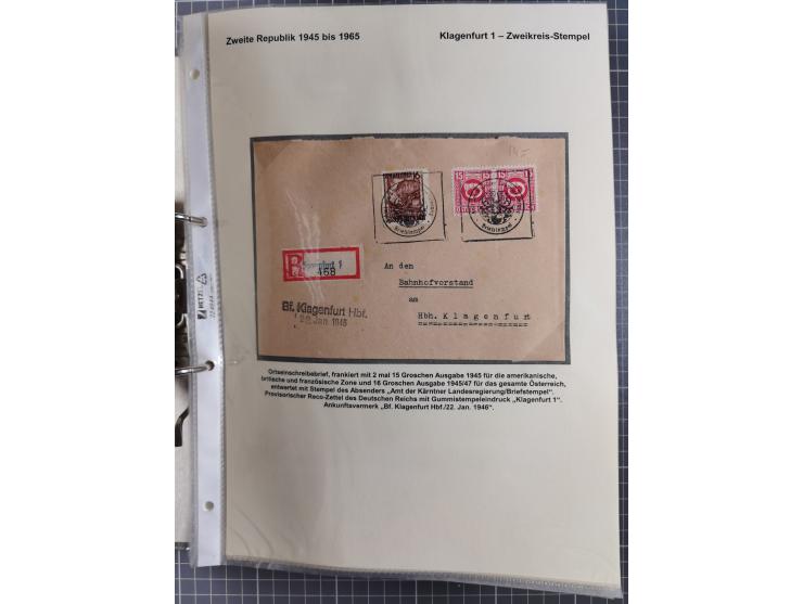 1756/1993 (ca.), reichhaltige Heimatsammlung “KLAGENFURT” mit über 650 Briefen und Karten, ab Vorphilatelie, dabei auch Posts