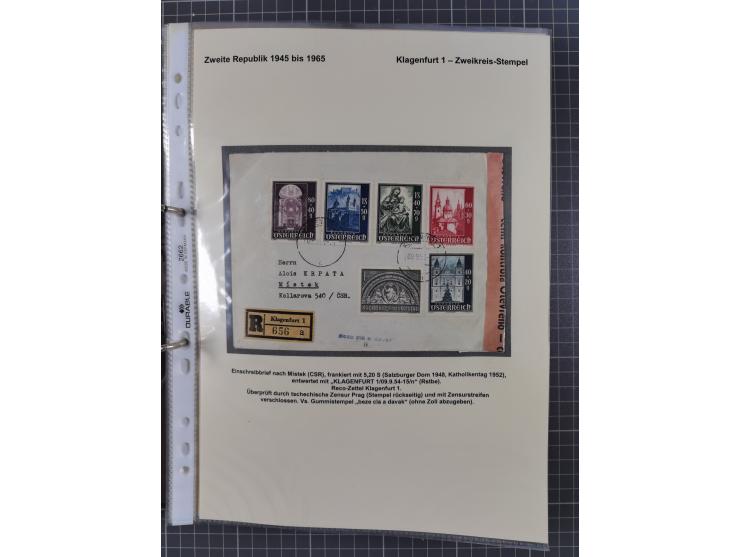 1756/1993 (ca.), reichhaltige Heimatsammlung “KLAGENFURT” mit über 650 Briefen und Karten, ab Vorphilatelie, dabei auch Posts