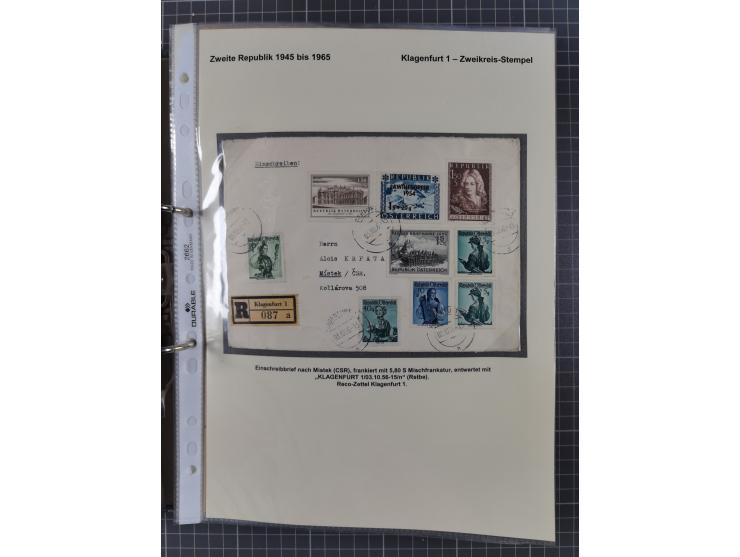 1756/1993 (ca.), reichhaltige Heimatsammlung “KLAGENFURT” mit über 650 Briefen und Karten, ab Vorphilatelie, dabei auch Posts