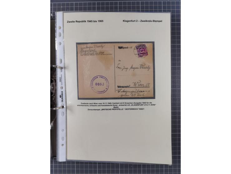 1756/1993 (ca.), reichhaltige Heimatsammlung “KLAGENFURT” mit über 650 Briefen und Karten, ab Vorphilatelie, dabei auch Posts