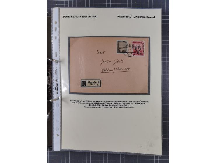 1756/1993 (ca.), reichhaltige Heimatsammlung “KLAGENFURT” mit über 650 Briefen und Karten, ab Vorphilatelie, dabei auch Posts