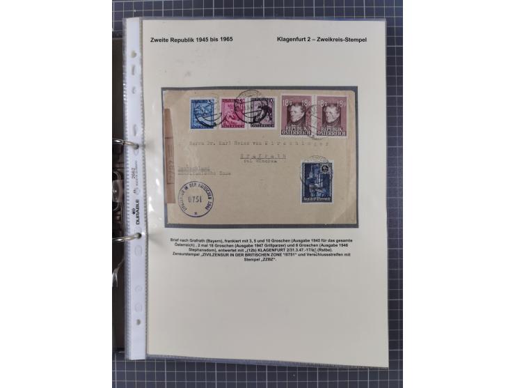 1756/1993 (ca.), reichhaltige Heimatsammlung “KLAGENFURT” mit über 650 Briefen und Karten, ab Vorphilatelie, dabei auch Posts