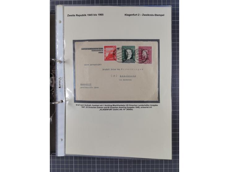 1756/1993 (ca.), reichhaltige Heimatsammlung “KLAGENFURT” mit über 650 Briefen und Karten, ab Vorphilatelie, dabei auch Posts