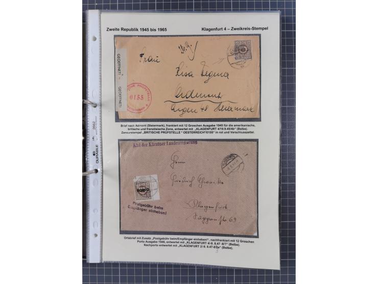 1756/1993 (ca.), reichhaltige Heimatsammlung “KLAGENFURT” mit über 650 Briefen und Karten, ab Vorphilatelie, dabei auch Posts