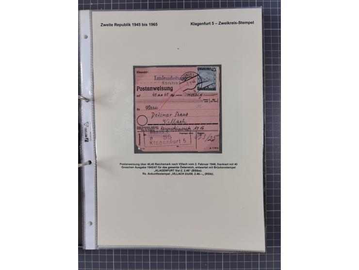 1756/1993 (ca.), reichhaltige Heimatsammlung “KLAGENFURT” mit über 650 Briefen und Karten, ab Vorphilatelie, dabei auch Posts