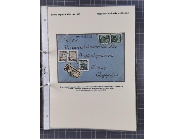 1756/1993 (ca.), reichhaltige Heimatsammlung “KLAGENFURT” mit über 650 Briefen und Karten, ab Vorphilatelie, dabei auch Posts