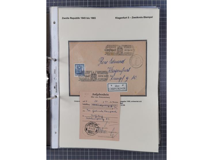 1756/1993 (ca.), reichhaltige Heimatsammlung “KLAGENFURT” mit über 650 Briefen und Karten, ab Vorphilatelie, dabei auch Posts