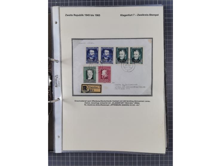 1756/1993 (ca.), reichhaltige Heimatsammlung “KLAGENFURT” mit über 650 Briefen und Karten, ab Vorphilatelie, dabei auch Posts
