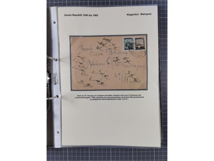 1756/1993 (ca.), reichhaltige Heimatsammlung “KLAGENFURT” mit über 650 Briefen und Karten, ab Vorphilatelie, dabei auch Posts