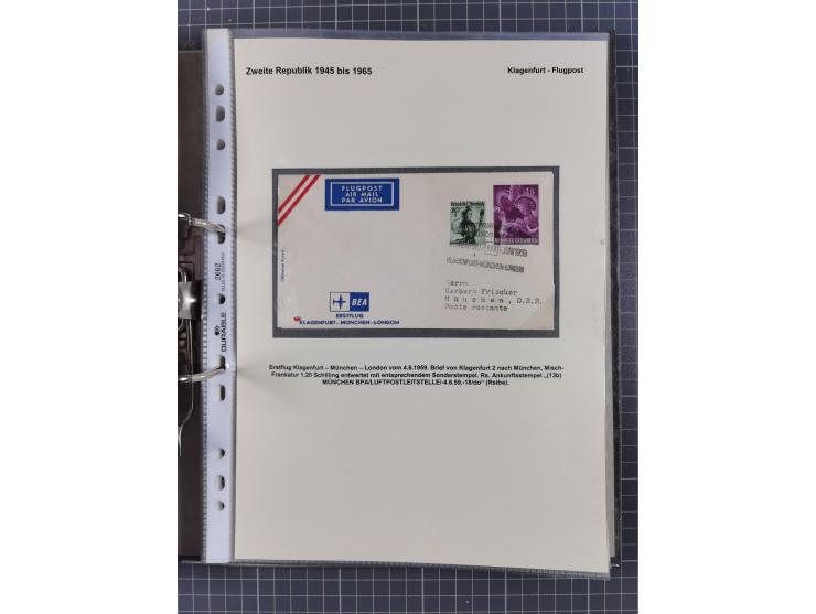 1756/1993 (ca.), reichhaltige Heimatsammlung “KLAGENFURT” mit über 650 Briefen und Karten, ab Vorphilatelie, dabei auch Posts