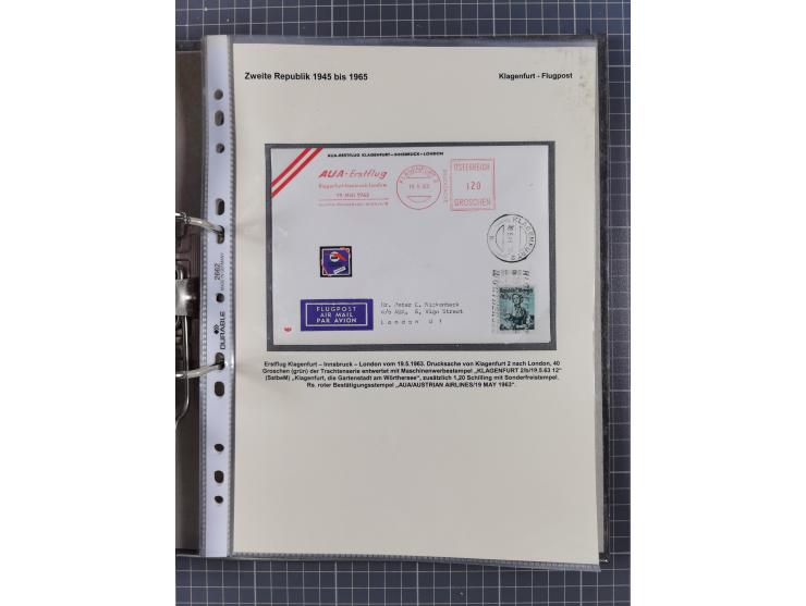 1756/1993 (ca.), reichhaltige Heimatsammlung “KLAGENFURT” mit über 650 Briefen und Karten, ab Vorphilatelie, dabei auch Posts