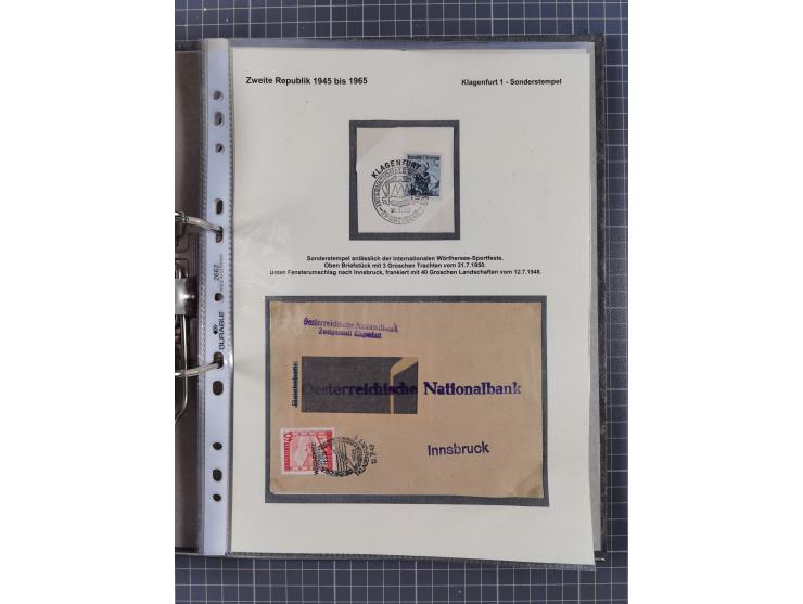 1756/1993 (ca.), reichhaltige Heimatsammlung “KLAGENFURT” mit über 650 Briefen und Karten, ab Vorphilatelie, dabei auch Posts