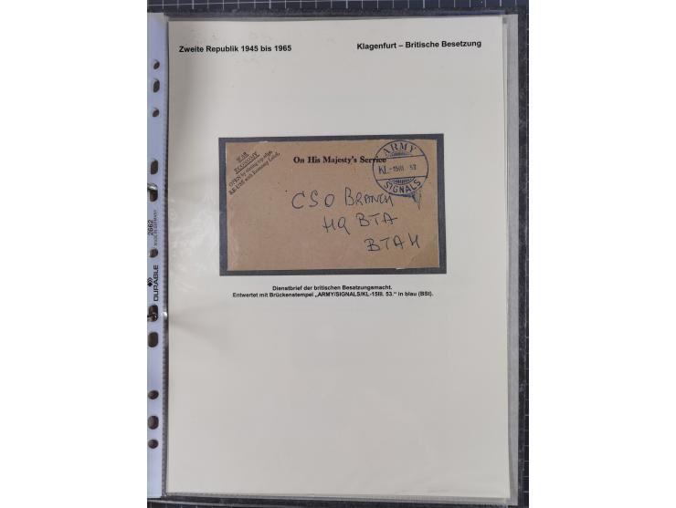 1756/1993 (ca.), reichhaltige Heimatsammlung “KLAGENFURT” mit über 650 Briefen und Karten, ab Vorphilatelie, dabei auch Posts