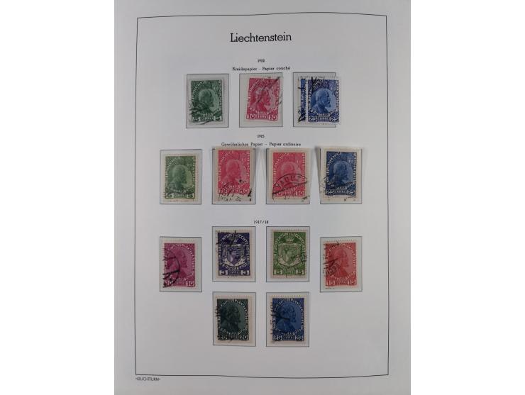 1912/85, Sammlung in gestempelter Erhaltung auf Leuchtturm Vordruckblättern ab 1-3, dabei Mi.3ya, 53-60, 72-77, 82-89, 94-107