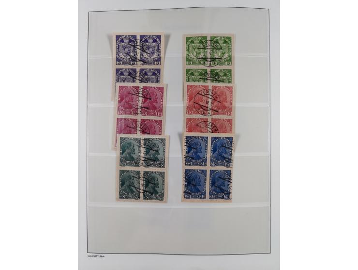 1912/85, Sammlung in gestempelter Erhaltung auf Leuchtturm Vordruckblättern ab 1-3, dabei Mi.3ya, 53-60, 72-77, 82-89, 94-107