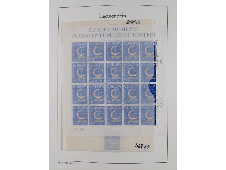 1912/85, Sammlung in gestempelter Erhaltung auf Leuchtturm Vordruckblättern ab 1-3, dabei Mi.3ya, 53-60, 72-77, 82-89, 94-107