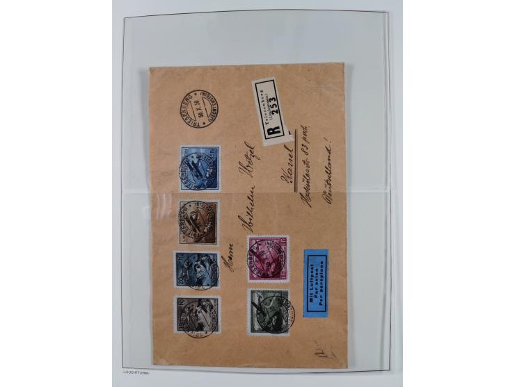 1912/85, Sammlung in gestempelter Erhaltung auf Leuchtturm Vordruckblättern ab 1-3, dabei Mi.3ya, 53-60, 72-77, 82-89, 94-107