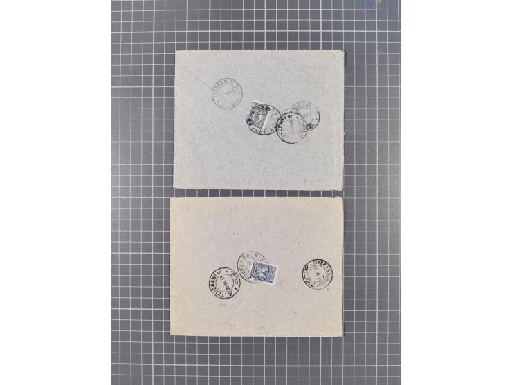 1875/1913, group of 8 covers and cards, some interesting usages including ship mail with “PARAKHODA. OBSCH. R.V.A.P. z 17 7 0