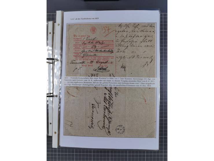 GLEIWITZ: 1817/1950 (ca.), ausstellungsmäßig aufgezogene Sammlung mit reichhaltig zusätzlichem Material, überschlägig rund 35