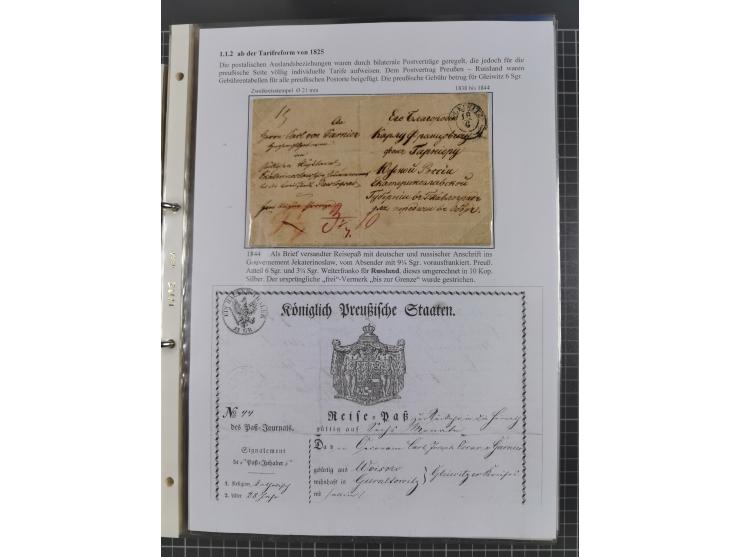 GLEIWITZ: 1817/1950 (ca.), ausstellungsmäßig aufgezogene Sammlung mit reichhaltig zusätzlichem Material, überschlägig rund 35