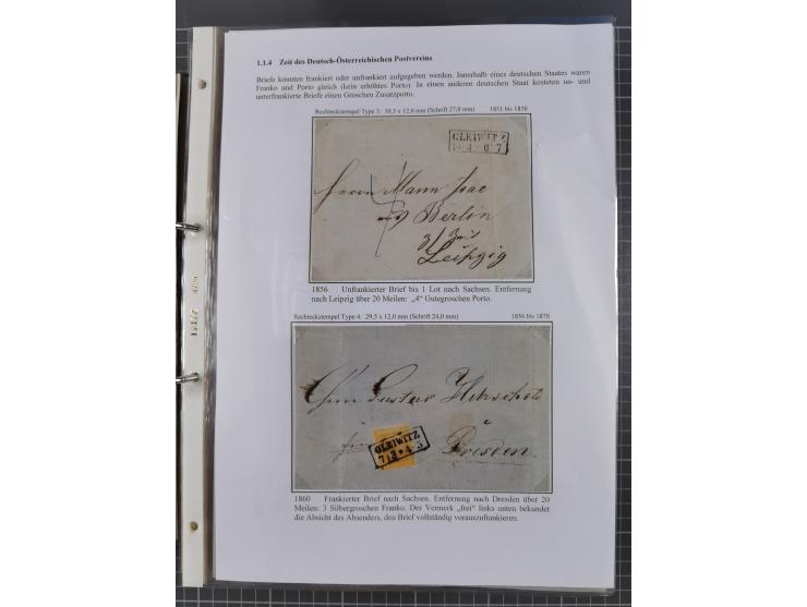 GLEIWITZ: 1817/1950 (ca.), ausstellungsmäßig aufgezogene Sammlung mit reichhaltig zusätzlichem Material, überschlägig rund 35