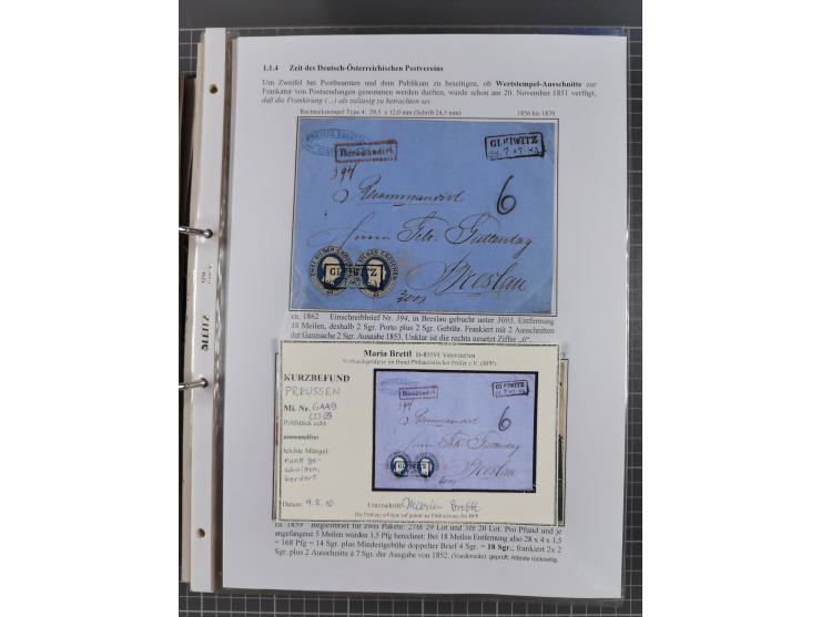 GLEIWITZ: 1817/1950 (ca.), ausstellungsmäßig aufgezogene Sammlung mit reichhaltig zusätzlichem Material, überschlägig rund 35