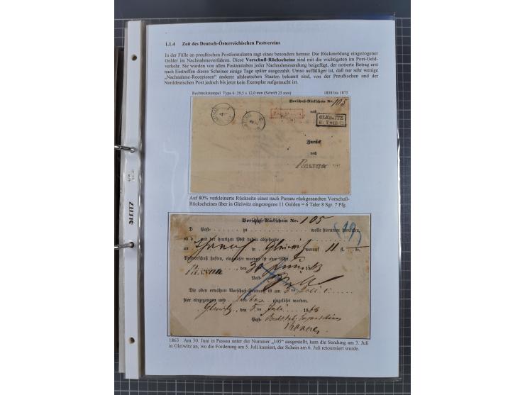 GLEIWITZ: 1817/1950 (ca.), ausstellungsmäßig aufgezogene Sammlung mit reichhaltig zusätzlichem Material, überschlägig rund 35