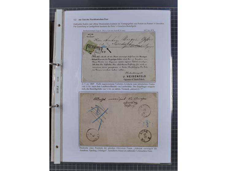 GLEIWITZ: 1817/1950 (ca.), ausstellungsmäßig aufgezogene Sammlung mit reichhaltig zusätzlichem Material, überschlägig rund 35