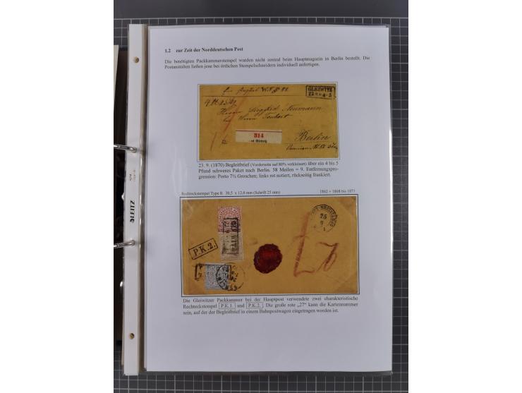 GLEIWITZ: 1817/1950 (ca.), ausstellungsmäßig aufgezogene Sammlung mit reichhaltig zusätzlichem Material, überschlägig rund 35