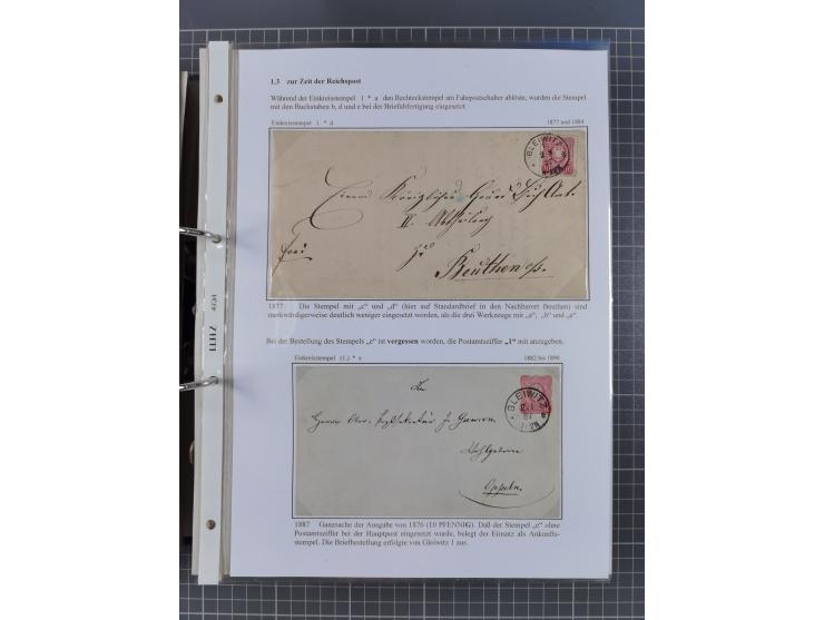 GLEIWITZ: 1817/1950 (ca.), ausstellungsmäßig aufgezogene Sammlung mit reichhaltig zusätzlichem Material, überschlägig rund 35