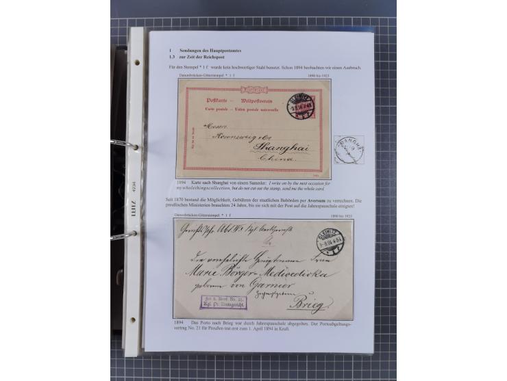 GLEIWITZ: 1817/1950 (ca.), ausstellungsmäßig aufgezogene Sammlung mit reichhaltig zusätzlichem Material, überschlägig rund 35