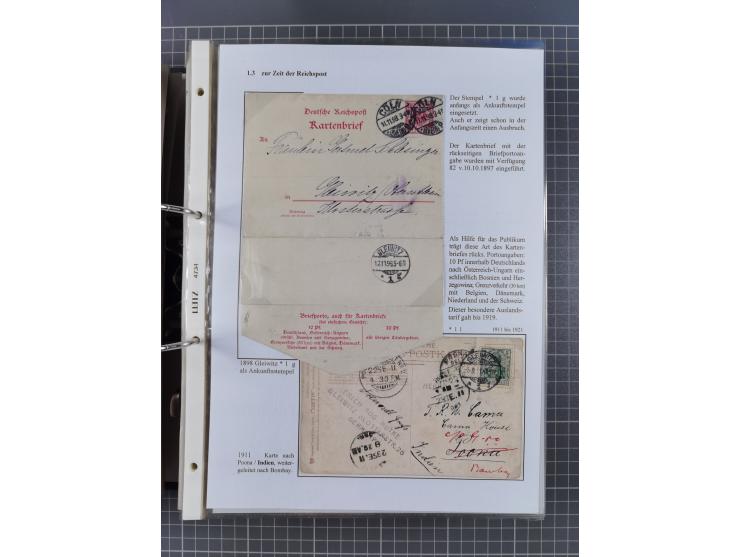 GLEIWITZ: 1817/1950 (ca.), ausstellungsmäßig aufgezogene Sammlung mit reichhaltig zusätzlichem Material, überschlägig rund 35