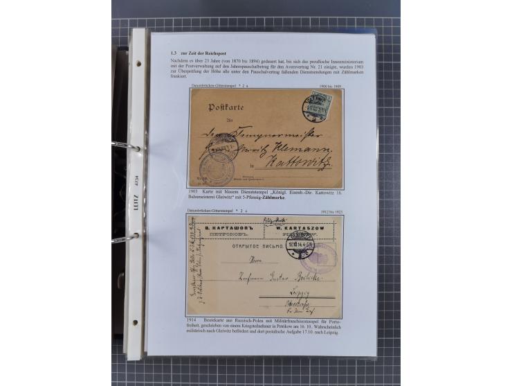 GLEIWITZ: 1817/1950 (ca.), ausstellungsmäßig aufgezogene Sammlung mit reichhaltig zusätzlichem Material, überschlägig rund 35