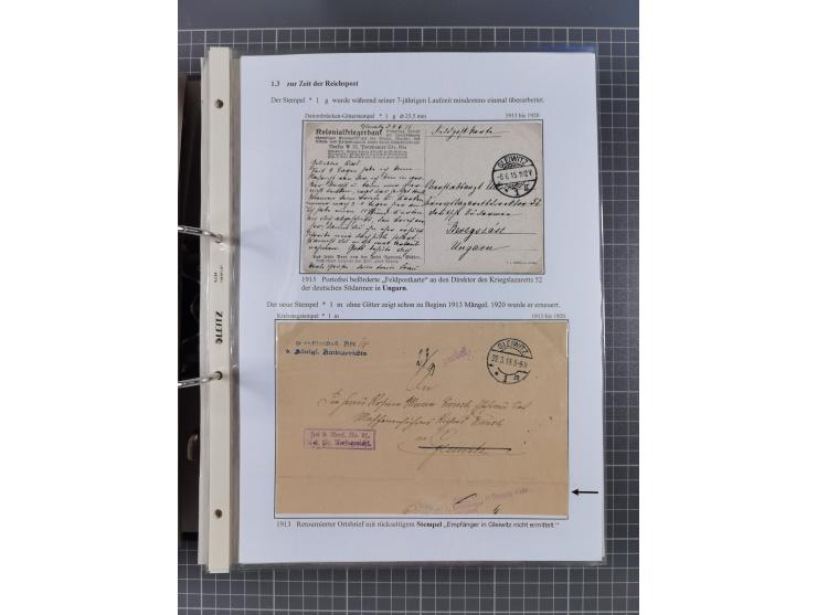 GLEIWITZ: 1817/1950 (ca.), ausstellungsmäßig aufgezogene Sammlung mit reichhaltig zusätzlichem Material, überschlägig rund 35