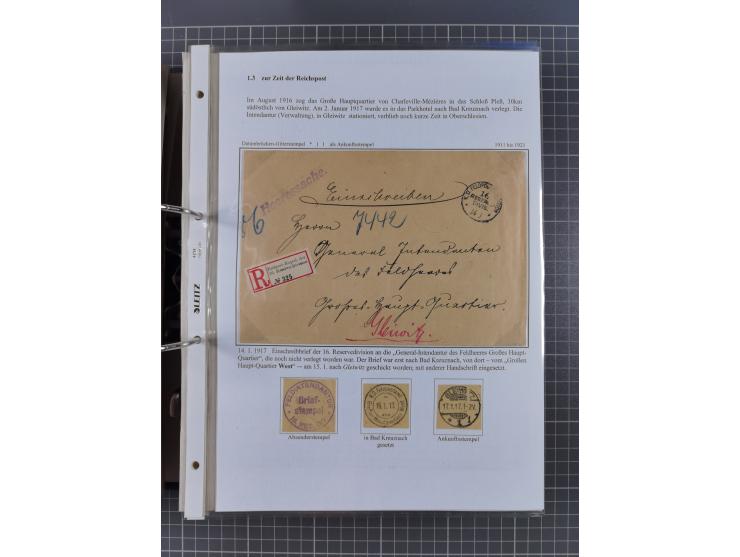 GLEIWITZ: 1817/1950 (ca.), ausstellungsmäßig aufgezogene Sammlung mit reichhaltig zusätzlichem Material, überschlägig rund 35