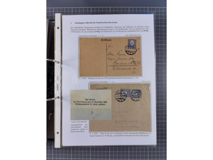 GLEIWITZ: 1817/1950 (ca.), ausstellungsmäßig aufgezogene Sammlung mit reichhaltig zusätzlichem Material, überschlägig rund 35