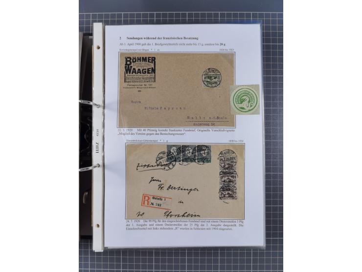 GLEIWITZ: 1817/1950 (ca.), ausstellungsmäßig aufgezogene Sammlung mit reichhaltig zusätzlichem Material, überschlägig rund 35