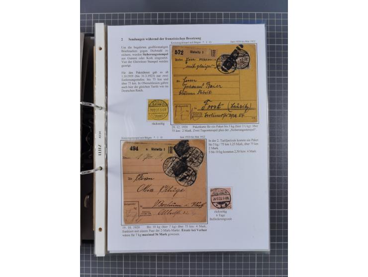 GLEIWITZ: 1817/1950 (ca.), ausstellungsmäßig aufgezogene Sammlung mit reichhaltig zusätzlichem Material, überschlägig rund 35