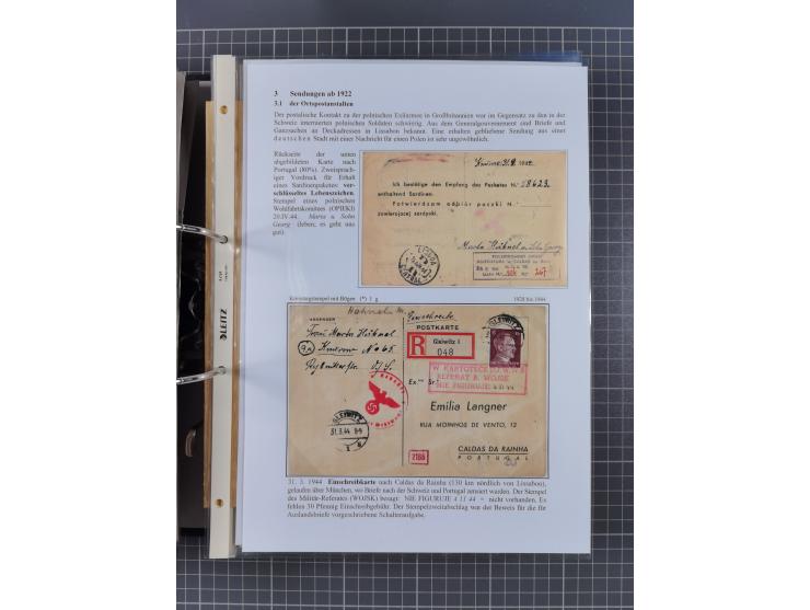 GLEIWITZ: 1817/1950 (ca.), ausstellungsmäßig aufgezogene Sammlung mit reichhaltig zusätzlichem Material, überschlägig rund 35