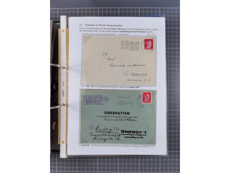 GLEIWITZ: 1817/1950 (ca.), ausstellungsmäßig aufgezogene Sammlung mit reichhaltig zusätzlichem Material, überschlägig rund 35