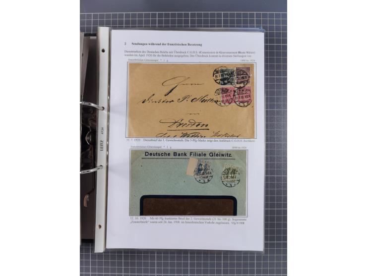 GLEIWITZ: 1817/1950 (ca.), ausstellungsmäßig aufgezogene Sammlung mit reichhaltig zusätzlichem Material, überschlägig rund 35