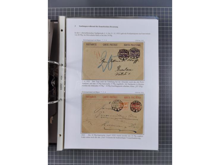 GLEIWITZ: 1817/1950 (ca.), ausstellungsmäßig aufgezogene Sammlung mit reichhaltig zusätzlichem Material, überschlägig rund 35