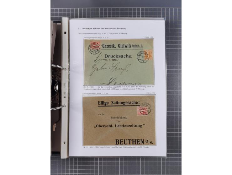 GLEIWITZ: 1817/1950 (ca.), ausstellungsmäßig aufgezogene Sammlung mit reichhaltig zusätzlichem Material, überschlägig rund 35