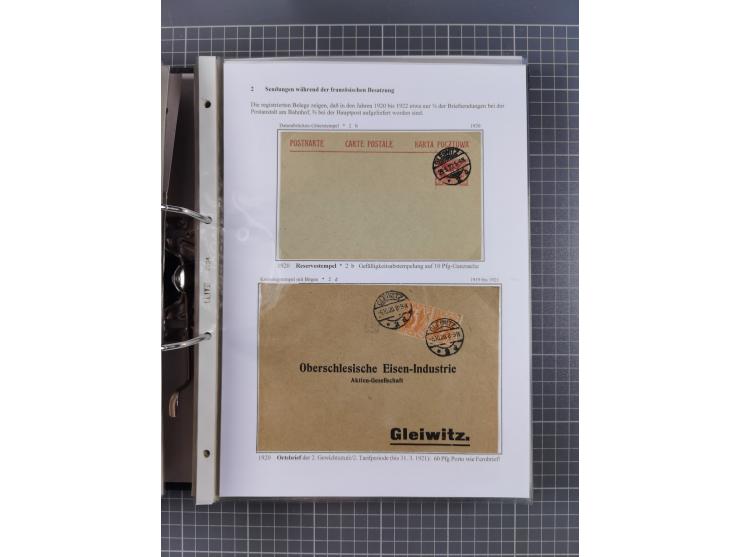 GLEIWITZ: 1817/1950 (ca.), ausstellungsmäßig aufgezogene Sammlung mit reichhaltig zusätzlichem Material, überschlägig rund 35