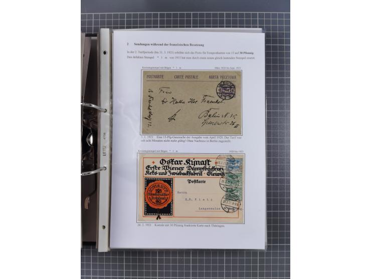 GLEIWITZ: 1817/1950 (ca.), ausstellungsmäßig aufgezogene Sammlung mit reichhaltig zusätzlichem Material, überschlägig rund 35