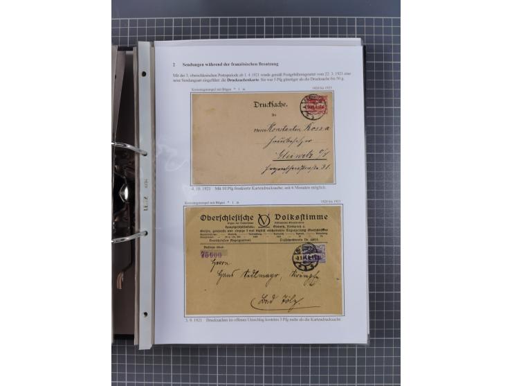 GLEIWITZ: 1817/1950 (ca.), ausstellungsmäßig aufgezogene Sammlung mit reichhaltig zusätzlichem Material, überschlägig rund 35