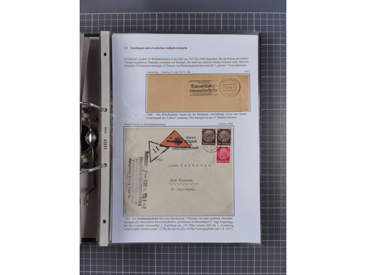 GLEIWITZ: 1817/1950 (ca.), ausstellungsmäßig aufgezogene Sammlung mit reichhaltig zusätzlichem Material, überschlägig rund 35